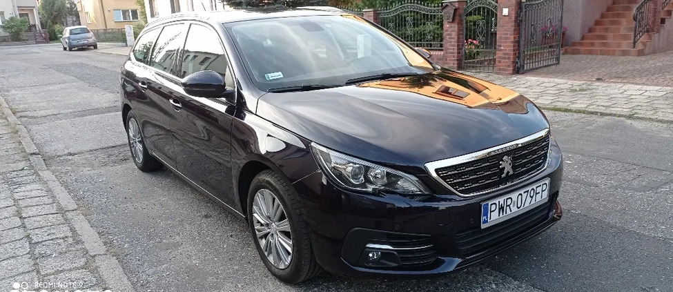 Peugeot 308 cena 53500 przebieg: 69180, rok produkcji 2018 z Września małe 106